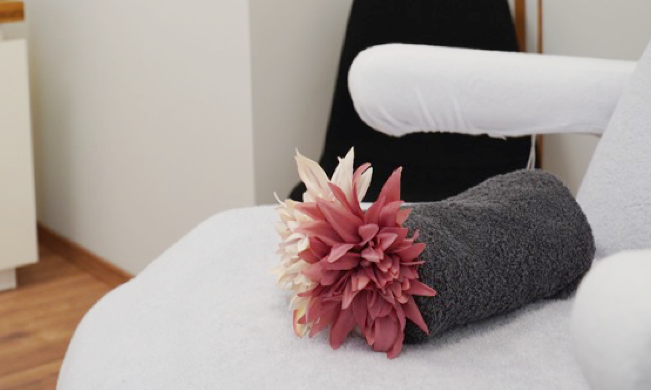 Slider Behandlungsraum Handtuch